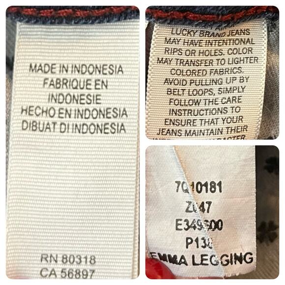 Lucky Brand Women’s Plus Jeans Emma Legging High Rise Dark Wash Stretch Size 22W - Picture 6 of 7